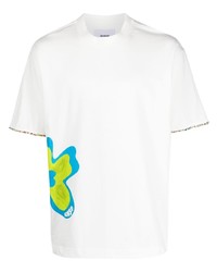 T-shirt girocollo stampata bianca di Bonsai