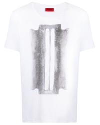 T-shirt girocollo stampata bianca di BOSS HUGO BOSS