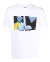 T-shirt girocollo stampata bianca di Botter