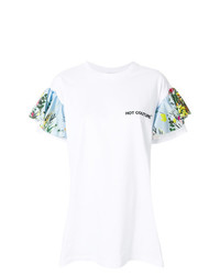 T-shirt girocollo stampata bianca di Brognano