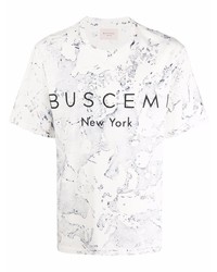 T-shirt girocollo stampata bianca di Buscemi
