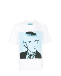 T-shirt girocollo stampata bianca di Calvin Klein Jeans