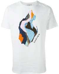 T-shirt girocollo stampata bianca di Carven