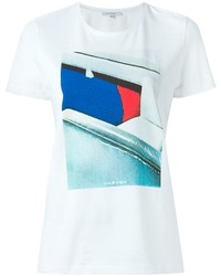 T-shirt girocollo stampata bianca di Carven
