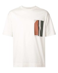 T-shirt girocollo stampata bianca di Cerruti 1881
