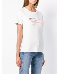T-shirt girocollo stampata bianca di MiH Jeans