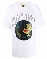 T-shirt girocollo stampata bianca di Chinatown Market