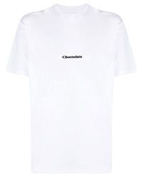 T-shirt girocollo stampata bianca di Chocoolate