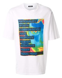 T-shirt girocollo stampata bianca di Christian Dada