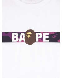 T-shirt girocollo stampata bianca di A Bathing Ape