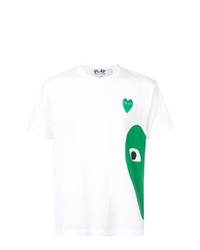 T-shirt girocollo stampata bianca di Comme Des Garcons Play