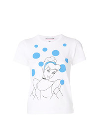 T-shirt girocollo stampata bianca di Comme Des Garçons Girl