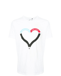 T-shirt girocollo stampata bianca di Commune De Paris