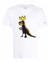 T-shirt girocollo stampata bianca di Converse