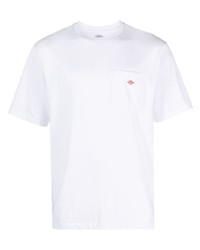T-shirt girocollo stampata bianca di Danton