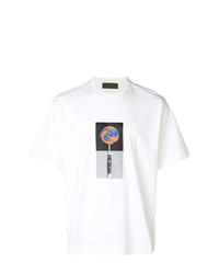 T-shirt girocollo stampata bianca di Diesel Black Gold