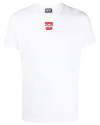 T-shirt girocollo stampata bianca di Diesel