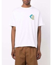 T-shirt girocollo stampata bianca di CLOTTEE