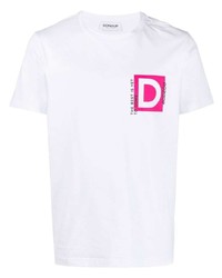 T-shirt girocollo stampata bianca di Dondup