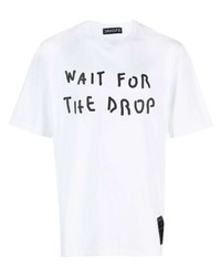 T-shirt girocollo stampata bianca di DRHOPE