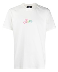 T-shirt girocollo stampata bianca di DUOltd