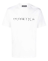 T-shirt girocollo stampata bianca di Duvetica