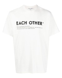 T-shirt girocollo stampata bianca di Each X Other
