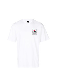 T-shirt girocollo stampata bianca di Edwin