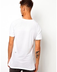 T-shirt girocollo stampata bianca di Eleven Paris