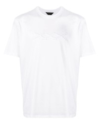 T-shirt girocollo stampata bianca di Ermenegildo Zegna