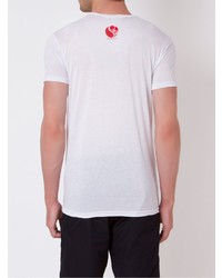 T-shirt girocollo stampata bianca di Amir Slama