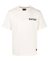 T-shirt girocollo stampata bianca di Evisu