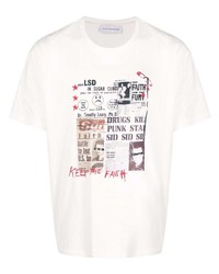 T-shirt girocollo stampata bianca di Faith Connexion