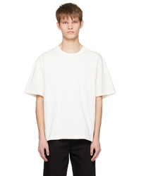 T-shirt girocollo stampata bianca di Feng Chen Wang
