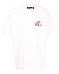 T-shirt girocollo stampata bianca di FIVE CM