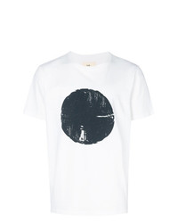 T-shirt girocollo stampata bianca di Folk