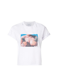 T-shirt girocollo stampata bianca di Forte Dei Marmi Couture