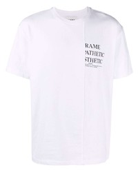 T-shirt girocollo stampata bianca di Frame