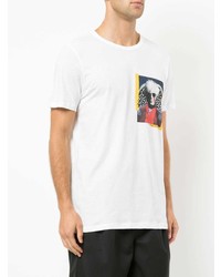 T-shirt girocollo stampata bianca di Les Benjamins