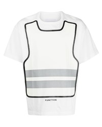 T-shirt girocollo stampata bianca di Fumito Ganryu