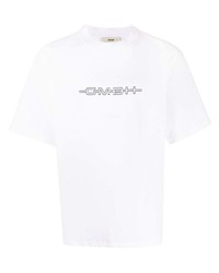T-shirt girocollo stampata bianca di Gmbh