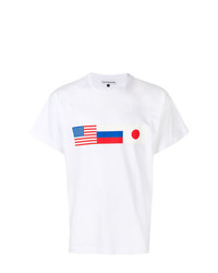 T-shirt girocollo stampata bianca di Gosha Rubchinskiy