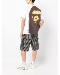 T-shirt girocollo stampata bianca di A Bathing Ape