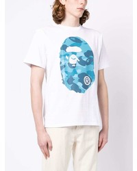 T-shirt girocollo stampata bianca di A Bathing Ape