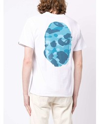 T-shirt girocollo stampata bianca di A Bathing Ape