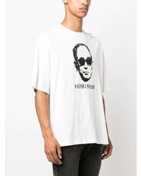 T-shirt girocollo stampata bianca di Undercover
