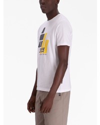T-shirt girocollo stampata bianca di BOSS