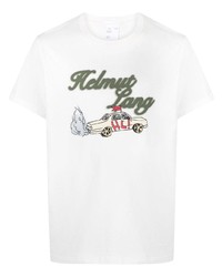 T-shirt girocollo stampata bianca di Helmut Lang