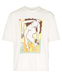T-shirt girocollo stampata bianca di Holzweiler
