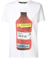 T-shirt girocollo stampata bianca di Hood by Air